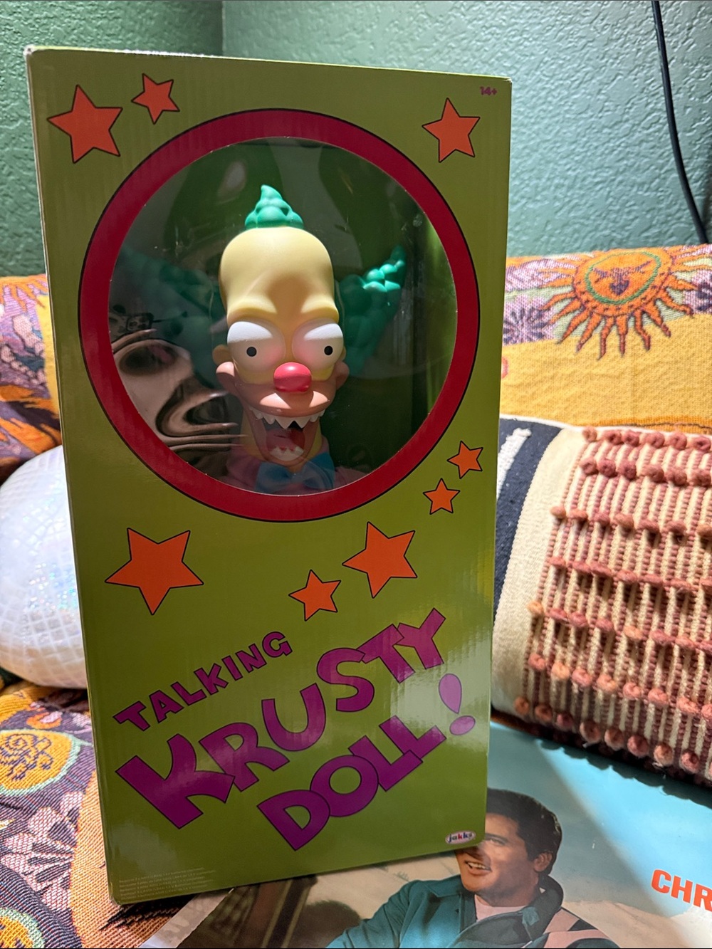 Talking Krusty Doll - Green Hair Clown Figure